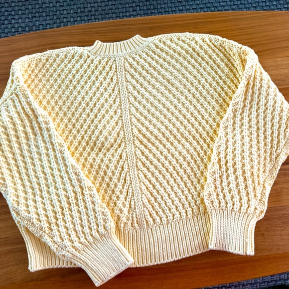 Vince - Soft Yellow, Chunky Sweater, XS - Picture 2 of 6